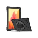 Fuchsia MatePad T10S 10.1" Uyumlu Tam Koruma Defender Askılı 360° Dönebilir Standlı Zırh Tablet Koruyucu Kılıfı