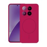 Fuchsia Mi 14T Pro ile Uyumlu Kılıf Jully Kablosuz Şarj Özellikli Kapak, Fuşya