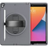 Fuchsia Qpen iPad Pro 11 Inç (2021) Uyumlu Hand Strap Tablet Kılıfı Q - Gri