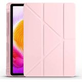 Fuchsia Redmi Pad Se 8.7 Inç Uyumlu Kalem Bölmeli Uyku Modlu Katlanabilir Trifolding Tablet Kılıfı - Rose Gold