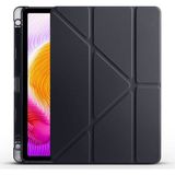 Fuchsia Redmi Pad Se 8.7 Inç Uyumlu Kalem Bölmeli Uyku Modlu Katlanabilir Trifolding Tablet Kılıfı - Siyah