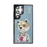 Fuchsia Samsung Galaxy S23 Ultra İle Uyumlu Fun Kablosuz Şarj Özellikli Kapak - Titan Gri