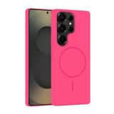 Fuchsia Samsung Galaxy S25 Ultra İle Uyumlu Kılıf Jully Kablosuz Şarj Özellikli Kapak - Fuşya