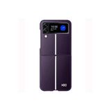 Fuchsia Samsung Galaxy Z Flip 4 İle Uyumlu Kılıf Hbc-155 Lizbon Kapak - Derin Mor