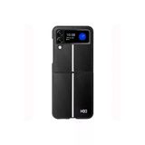 Fuchsia Samsung Galaxy Z Flip 4 İle Uyumlu Kılıf Hbc-155 Lizbon Kapak - Siyah