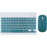 Fuchsia Sunny Renkli Ince Zarif Bluetooth Bağlantılı Çok Amaçlı Klavye Mouse Set - Koyu Yeşil
