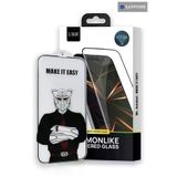 Fuchsia URR iPhone 14 Pro Max Diamonlike Corning Glass 3X Shatterproof Sapphire Cam Ekran Koruyucu - Siyah