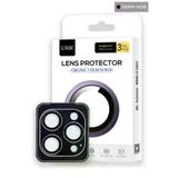 Fuchsia URR iPhone 14 Pro Max Titanium Alloy AR Kamera Lens Koruyucu - Derin Mor