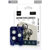 Fuchsia URR iPhone 15 Pro Max Sapphire PVDSS Kamera Lens Koruyucu - Gümüş