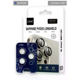 Fuchsia URR iPhone 15 Pro Max Sapphire PVDSS Kamera Lens Koruyucu - Natural Grey