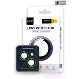 Fuchsia URR iPhone 15 Titanium Alloy AR Kamera Lens Koruyucu - Siyah