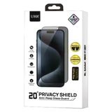 Fuchsia URR iPhone 16 Plus HD Privacy Cam Ekran Koruyucu - Siyah