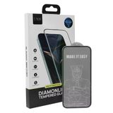 Fuchsia URR iPhone 16 Pro Max Diamonlike Corning Glass 3X Shatterproof Sapphire Cam Ekran Koruyucu - Siyah