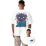 Fuddy Moda Arctic Monkeys Sırt Baskılı T-Shirt, Erkek-Kadın Rock-Metal Müzik Baskılı Tişört - Beyaz - 4XL
