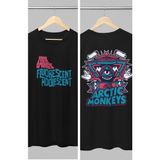 Fuddy Moda Arctic Monkeys Sırt Baskılı T-Shirt, Erkek-Kadın Rock-Metal Müzik Baskılı Tişört - Siyah - XS