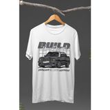 Fuddy Moda Bmw E38 Baskılı T-Shirt, Araba Yarış Temalı Tişört - Beyaz - XS