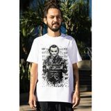 Fuddy Moda Joker Tasarım Baskılı Tişört, Erkek-Kadın Joker Film Temalı T-Shirt - Beyaz - 2XL