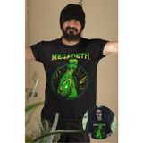 Fuddy Moda Megadeth Grup Baskılı T-Shirt, Unisex Rock Metal Müzik Temalı Tişört - Siyah - 2XL