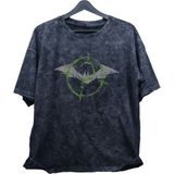Fuddy Moda Oversize Batman Baskılı Yıkamalı T-Shirt, Unisex Dc Comics Baskılı Vintage Tişört - Siyah