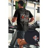 Fuddy Moda Oversize Deadlift Sırt Baskılı Tişört, Unisex Gym Fitness Temalı T-Shirt - Siyah
