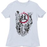 Fuddy Moda Oversize Demon Slayer Hashira V4 Tişört, Unisex Anime Baskılı T-Shirt - XS - Beyaz