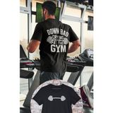 Fuddy Moda Oversize Dumbell At The Gym Sırt Baskılı Tişört, Unisex Gym Fitness Temalı T-Shirt - XL - Siyah