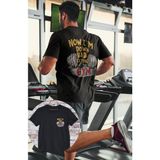 Fuddy Moda Oversize Now I'm Bad Crying At The Gym Sırt Baskılı Tişört, Unisex Gym Fitness Temalı T-Shirt - 4XL - Siyah