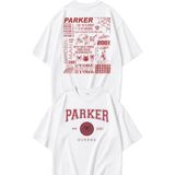 Fuddy Moda Oversize Parker Sırt Baskılı Tişört, Unisex Spider Temalı Çocuk T-Shirt - Beyaz - 5 - 6 Yaş