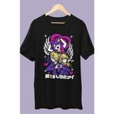 Fuddy Moda Oversize Re:zero Baskılı T-Shirt, Unisex Anime Baskılı Tişört - Siyah
