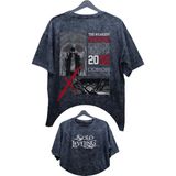Fuddy Moda Oversize Solo Leveling 2030 Sırt Baskılı Yıkamalı T-Shirt, Unisex Anime Baskılı Retro Tişört - Siyah