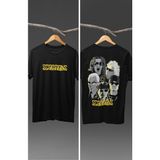 Fuddy Moda Scorpions Sırt Baskılı T-Shirt, Erkek-Kadın Rock-Metal Müzik Baskılı Tişört - Siyah