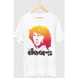 Fuddy Moda The Doors Baskılı T-Shirt, Rock-Metal Müzik Baskılı Tişört - Beyaz