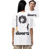 Fuddy Moda The Doors Sırt Baskılı T-Shirt, Erkek-Kadın Rock-Metal Müzik Baskılı Tişört - Beyaz - XL