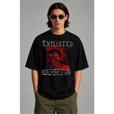 Fuddy Moda The Exploited Lets Start A War Baskılı T-Shirt, Rock-Metal Müzik Baskılı Tişört - Siyah - 2XL