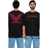 Fuddy Moda Unisex Alter Bridge Sırt Baskılı Tişört, Oversize Rock Band Temalı Bisiklet Yaka T-Shirt - Siyah - 2XL