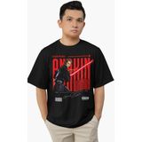 Fuddy Moda Unisex Anakin Skywalker Baskılı Tişört, Oversize Star Wars Temalı T-Shirt - Siyah - XL