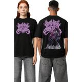 Fuddy Moda Unisex Bring Me The Horizon Animal Sırt Baskılı Tişört, Oversize Rock Band Temalı T-Shirt - Siyah - XL