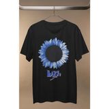 Fuddy Moda Unisex Bush Flower Baskılı Tişört, Oversize Hard Rock Müzik Temalı T-Shirt - Siyah