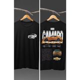 Fuddy Moda Unisex Camaro Gen5 Sırt Baskılı T-Shirt, Racing Araba Yarış Temalı Baskılı Tişört - Siyah - 2XL