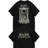 Fuddy Moda Unisex Dark Tranquillity Sırt Baskılı Bisiklet Yaka Tişört, Oversize Hard Rock Band Temalı T-Shirt - Siyah - XS