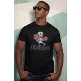Fuddy Moda Unisex Deadlift Yazılı Tişört, Oversize Fitness Gym Temalı T-Shirt - Siyah - 3XL
