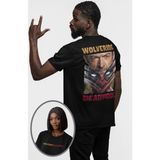 Fuddy Moda Unisex Deadpool Wolverine Sırt Yazılı Tişört, Oversize Deadpool Baskılı T-Shirt - Siyah