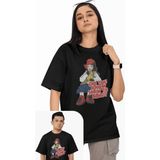 Fuddy Moda Unisex Do You Know How To Bend Yazılı Tişört, Oversize Billie Eilish Şarkı Baskılı T-Shirt - Siyah - XL
