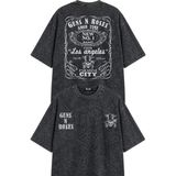 Fuddy Moda Unisex Guns N' Roses Good Time Sırt Baskılı Yıkamalı Tişört, Oversize Rock Band Temalı Retro Tshirt - Siyah - 4XL