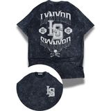Fuddy Moda Unisex Ls Jax Fla Est 1973 Sırt Baskılı Yıkamalı T-Shirt, Oversize Lynyrd Skynyrd Temalı Tişört - Siyah