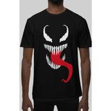 Fuddy Moda Unisex Marvel Venom V4 Baskılı Tişört, Oversize Marvel Baskılı T-Shirt - 4XL - Siyah
