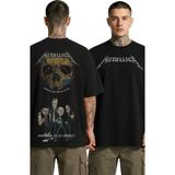 Fuddy Moda Unisex Metallica Now That We're Dead Sırt Baskılı Tişört, Oversize Rock Band Temalı Tshirt - Siyah - XL