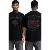Fuddy Moda Unisex Motörhead Ace Of Spades Sırt Baskılı Bisiklet Yaka Tişört, Oversize Rock Band Temalı Tshirt - Siyah