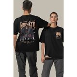 Fuddy Moda Unisex Naruto Nagato Sırt Baskılı Siyah Tişört, Oversize Ön Arka Anime Baskılı Tshirt - XL