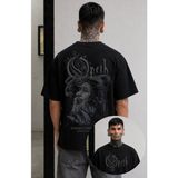 Fuddy Moda Unisex Opeth Sydney Opera House Sırt Baskılı Tişört, Oversize Rock Band Temalı Tshirt - Siyah - 2XL